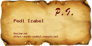 Pedl Izabel névjegykártya